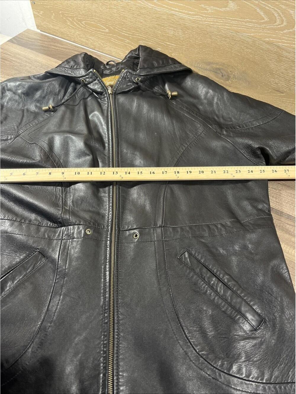 VTG 80s Express L Opera Men’s Large Black Quilted Leather  Jacket Thinsulate - Picture 6 of 8